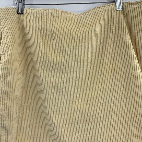 Bp Women's Corduroy Notched‎ Hem High Waist Corduroy Skirt In Tan Size 3X NWT - Picture 6 of 15